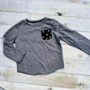 Okie Dokie Toddler Boys Epic Graphics LS Shirt Size 5T Gray